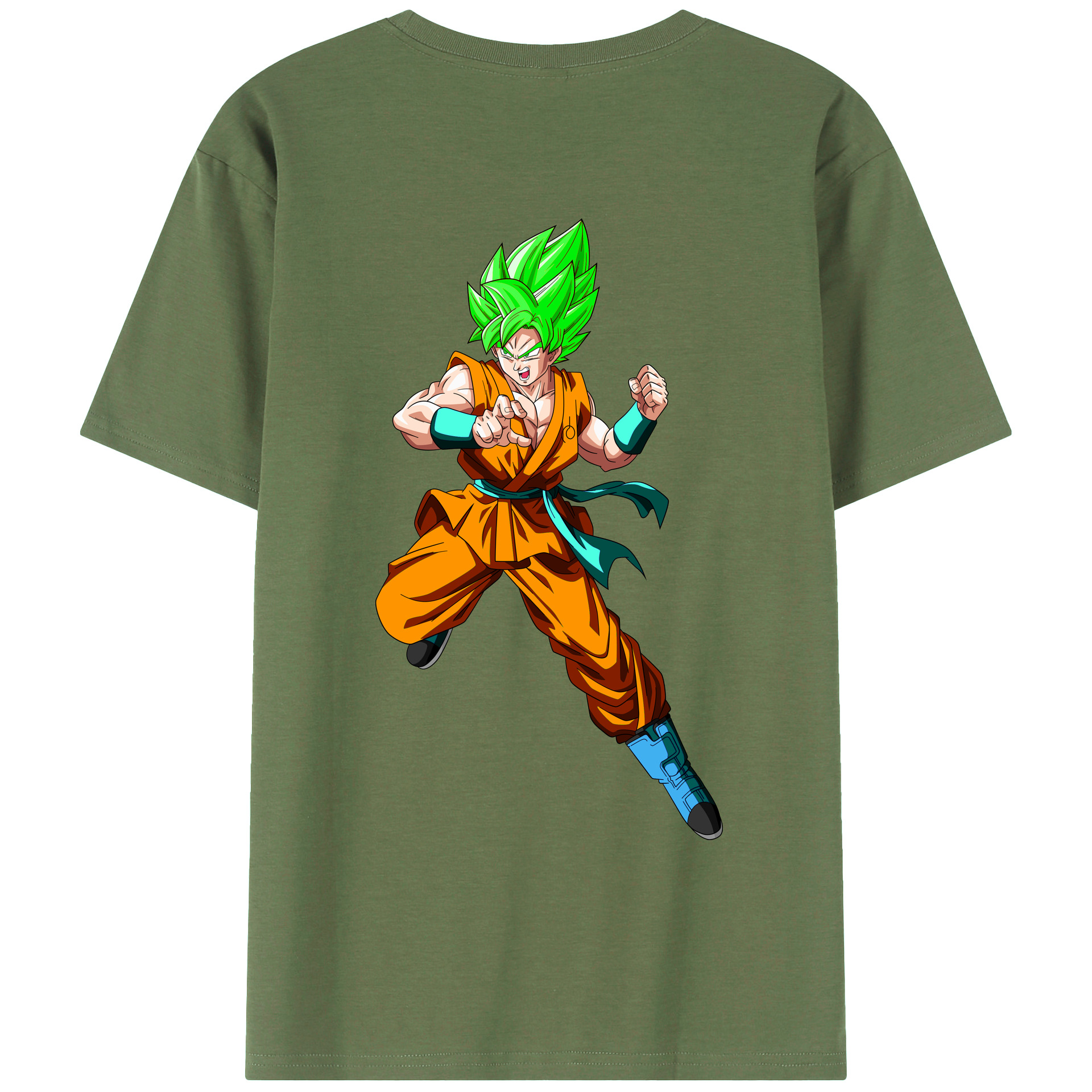 （画像用） ドラゴンボール 孫 悟飯（そんごはん）DRAGON BALL Son Gohan 綿100％ メンズ半袖Tシャツ（バックプリント） 通気性